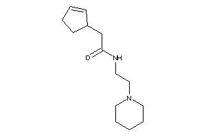 2-cyclopent-2-en-1-yl-N-(2-piperidinoethyl)acetamide