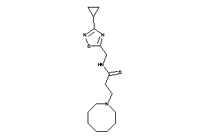 3-(azocan-1-yl)-N-[(3-cyclopropyl-1,2,4-oxadiazol-5-yl)methyl]propionamide