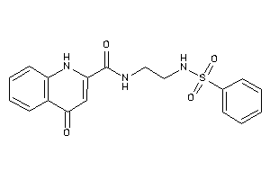 N-[2-(benzenesulfonamido)ethyl]-4-keto-1H-quinoline-2-carboxamide