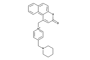 1-[[4-(piperidinomethyl)pyridin-1-ium-1-yl]methyl]benzo[f]chromen-3-one