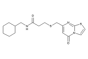 N-(cyclohexylmethyl)-3-[(5-ketothiazolo[3,2-a]pyrimidin-7-yl)methylthio]propionamide