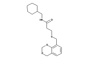 3-(4H-1,3-benzodioxin-8-ylmethylthio)-N-(cyclohexylmethyl)propionamide