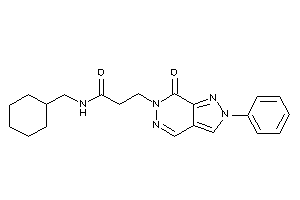 Image of N-(cyclohexylmethyl)-3-(7-keto-2-phenyl-pyrazolo[3,4-d]pyridazin-6-yl)propionamide