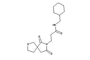 N-(cyclohexylmethyl)-3-(2,4-diketo-7-thia-3-azaspiro[4.4]nonan-3-yl)propionamide
