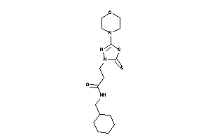 N-(cyclohexylmethyl)-3-(5-morpholino-2-thioxo-1,3,4-thiadiazol-3-yl)propionamide