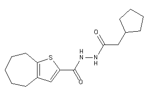 N'-(2-cyclopentylacetyl)-5,6,7,8-tetrahydro-4H-cyclohepta[b]thiophene-2-carbohydrazide