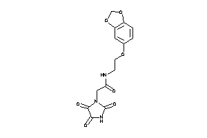 N-[2-(1,3-benzodioxol-5-yloxy)ethyl]-2-(2,4,5-triketoimidazolidin-1-yl)acetamide