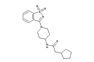 2-cyclopentyl-N-[1-(1,1-diketo-1,2-benzothiazol-3-yl)-4-piperidyl]acetamide