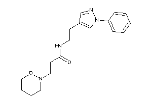 3-(oxazinan-2-yl)-N-[2-(1-phenylpyrazol-4-yl)ethyl]propionamide
