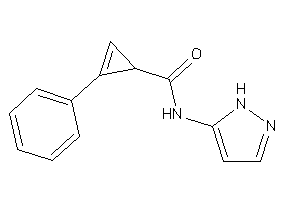 2-phenyl-N-(1H-pyrazol-5-yl)cycloprop-2-ene-1-carboxamide