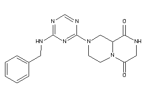 2-[4-(benzylamino)-s-triazin-2-yl]-1,3,4,7,8,9a-hexahydropyrazino[1,2-a]pyrazine-6,9-quinone