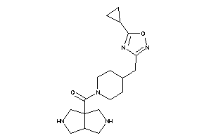 Image of 2,3,3a,4,5,6-hexahydro-1H-pyrrolo[3,4-c]pyrrol-6a-yl-[4-[(5-cyclopropyl-1,2,4-oxadiazol-3-yl)methyl]piperidino]methanone