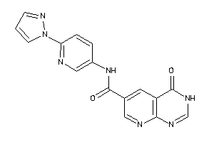 Image of 4-keto-N-(6-pyrazol-1-yl-3-pyridyl)-3H-pyrido[2,3-d]pyrimidine-6-carboxamide
