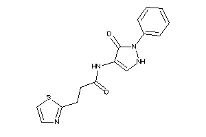 N-(5-keto-1-phenyl-3-pyrazolin-4-yl)-3-thiazol-2-yl-propionamide