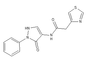 Image of N-(5-keto-1-phenyl-3-pyrazolin-4-yl)-2-thiazol-4-yl-acetamide