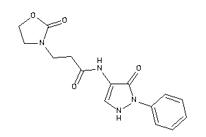 3-(2-ketooxazolidin-3-yl)-N-(5-keto-1-phenyl-3-pyrazolin-4-yl)propionamide