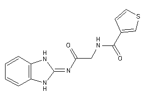 Image of N-[2-(1,3-dihydrobenzimidazol-2-ylideneamino)-2-keto-ethyl]thiophene-3-carboxamide