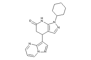 1-cyclohexyl-4-pyrazolo[1,5-a]pyrimidin-3-yl-5,7-dihydro-4H-pyrazolo[3,4-b]pyridin-6-one
