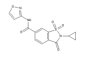 2-cyclopropyl-N-isoxazol-3-yl-1,1,3-triketo-1,2-benzothiazole-6-carboxamide