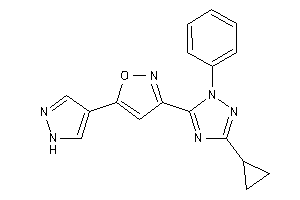 Image of 3-(5-cyclopropyl-2-phenyl-1,2,4-triazol-3-yl)-5-(1H-pyrazol-4-yl)isoxazole