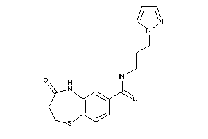 4-keto-N-(3-pyrazol-1-ylpropyl)-3,5-dihydro-2H-1,5-benzothiazepine-7-carboxamide