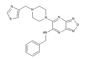 Image of Benzyl-[6-[4-(thiazol-4-ylmethyl)piperazino]furazano[3,4-b]pyrazin-5-yl]amine
