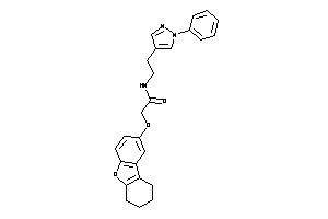 N-[2-(1-phenylpyrazol-4-yl)ethyl]-2-(6,7,8,9-tetrahydrodibenzofuran-2-yloxy)acetamide