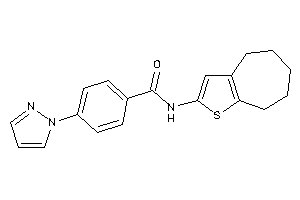 4-pyrazol-1-yl-N-(5,6,7,8-tetrahydro-4H-cyclohepta[b]thiophen-2-yl)benzamide