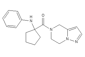 Image of (1-anilinocyclopentyl)-(6,7-dihydro-4H-pyrazolo[1,5-a]pyrazin-5-yl)methanone