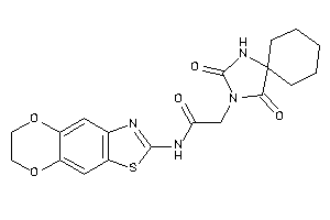 N-(6,7-dihydro-[1,4]dioxino[2,3-f][1,3]benzothiazol-2-yl)-2-(2,4-diketo-1,3-diazaspiro[4.5]decan-3-yl)acetamide