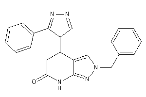 2-benzyl-4-(3-phenyl-4H-pyrazol-4-yl)-5,7-dihydro-4H-pyrazolo[3,4-b]pyridin-6-one
