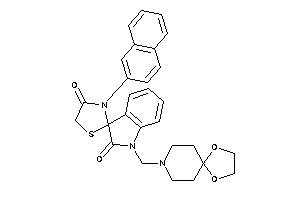 1-(1,4-dioxa-8-azaspiro[4.5]decan-8-ylmethyl)-3'-(2-naphthyl)spiro[indoline-3,2'-thiazolidine]-2,4'-quinone