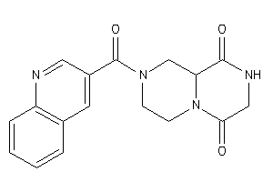 2-(quinoline-3-carbonyl)-1,3,4,7,8,9a-hexahydropyrazino[1,2-a]pyrazine-6,9-quinone