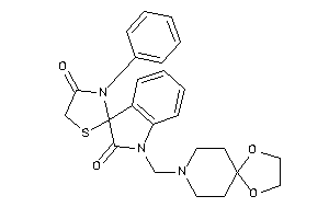 1-(1,4-dioxa-8-azaspiro[4.5]decan-8-ylmethyl)-3'-phenyl-spiro[indoline-3,2'-thiazolidine]-2,4'-quinone