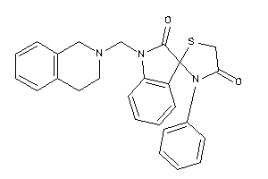 1-(3,4-dihydro-1H-isoquinolin-2-ylmethyl)-3'-phenyl-spiro[indoline-3,2'-thiazolidine]-2,4'-quinone