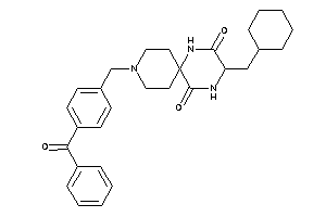 9-(4-benzoylbenzyl)-3-(cyclohexylmethyl)-1,4,9-triazaspiro[5.5]undecane-2,5-quinone
