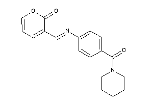 3-[[4-(piperidine-1-carbonyl)phenyl]iminomethyl]pyran-2-one