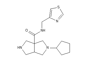 5-cyclopentyl-N-(thiazol-4-ylmethyl)-1,2,3,3a,4,6-hexahydropyrrolo[3,4-c]pyrrole-6a-carboxamide