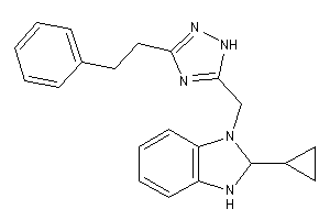 2-cyclopropyl-3-[(3-phenethyl-1H-1,2,4-triazol-5-yl)methyl]-1,2-dihydrobenzimidazole
