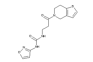 1-[3-(6,7-dihydro-4H-thieno[3,2-c]pyridin-5-yl)-3-keto-propyl]-3-isoxazol-3-yl-urea