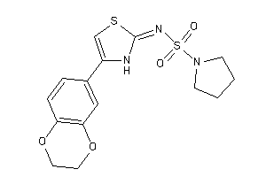 N-[4-(2,3-dihydro-1,4-benzodioxin-6-yl)-4-thiazolin-2-ylidene]pyrrolidine-1-sulfonamide