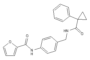 Image of N-[4-[[(1-phenylcyclopropanecarbonyl)amino]methyl]phenyl]-2-furamide