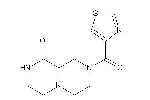 2-(thiazole-4-carbonyl)-3,4,6,7,8,9a-hexahydro-1H-pyrazino[1,2-a]pyrazin-9-one