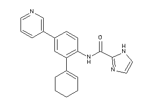 Image of N-[2-cyclohexen-1-yl-4-(3-pyridyl)phenyl]-1H-imidazole-2-carboxamide