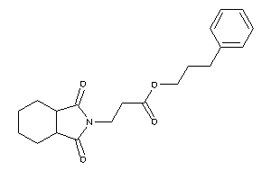 3-(1,3-diketo-3a,4,5,6,7,7a-hexahydroisoindol-2-yl)propionic Acid 3-phenylpropyl Ester