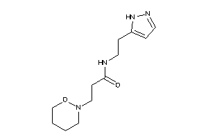 3-(oxazinan-2-yl)-N-[2-(1H-pyrazol-5-yl)ethyl]propionamide