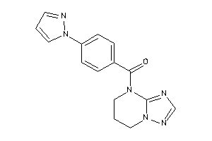 Image of 6,7-dihydro-5H-[1,2,4]triazolo[1,5-a]pyrimidin-4-yl-(4-pyrazol-1-ylphenyl)methanone