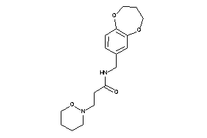 Image of N-(3,4-dihydro-2H-1,5-benzodioxepin-7-ylmethyl)-3-(oxazinan-2-yl)propionamide