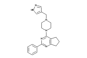 2-phenyl-4-[4-(1H-pyrazol-4-ylmethyl)piperazino]-6,7-dihydro-5H-cyclopenta[d]pyrimidine