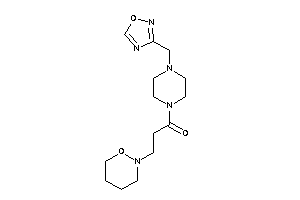 1-[4-(1,2,4-oxadiazol-3-ylmethyl)piperazino]-3-(oxazinan-2-yl)propan-1-one